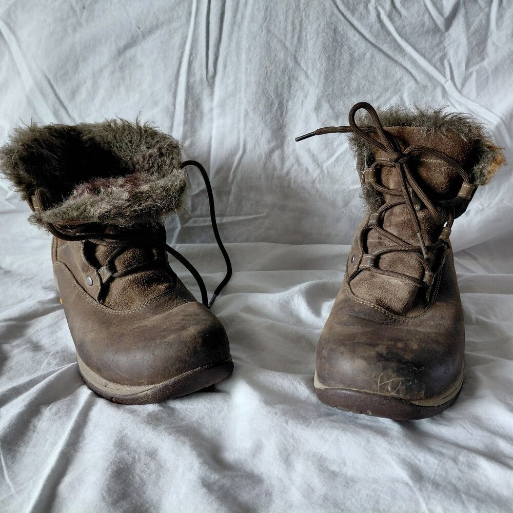 Dansko/vibram Faux Fur Ankle Hiking Boots